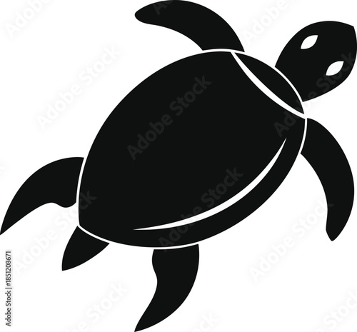  Black Sea Turtle Silhouette
