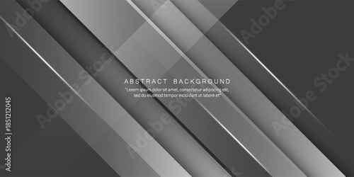 Abstract black gradient background with ambient geometric shapes vector. Blurred soft grey light modern wallpaper for decorative illustration, desktop, cover, contents, books, presentation, etc.