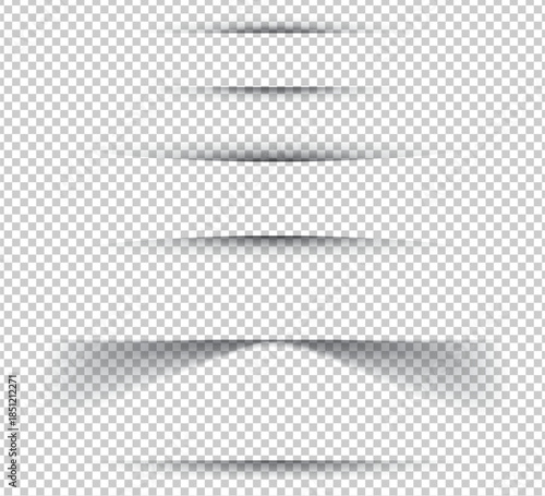 A collection of horizontal dividing lines with realistic shadow effects