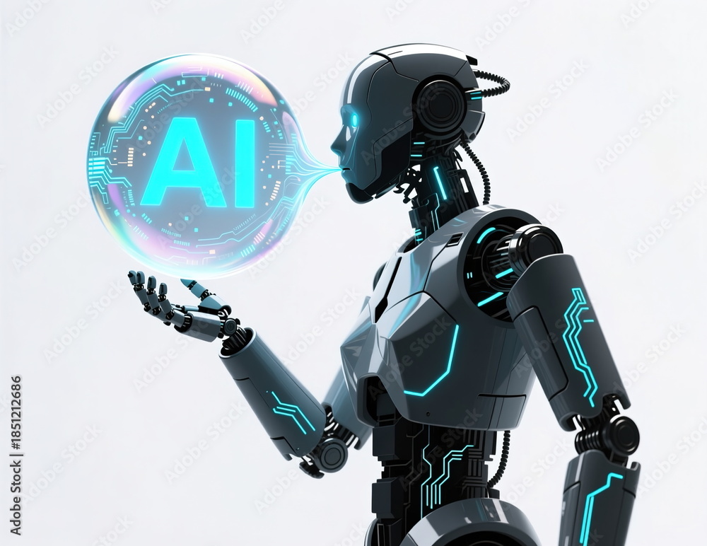 Fototapeta premium Android inflates the artificial intelligence bubble.