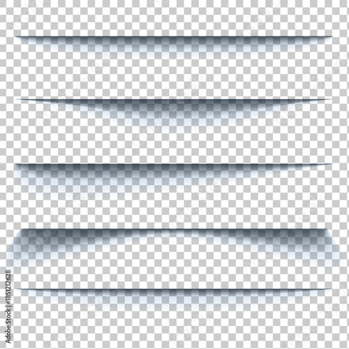 Five horizontal page separators with subtle shadow effects