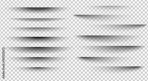 Set of realistic shadow effects for design