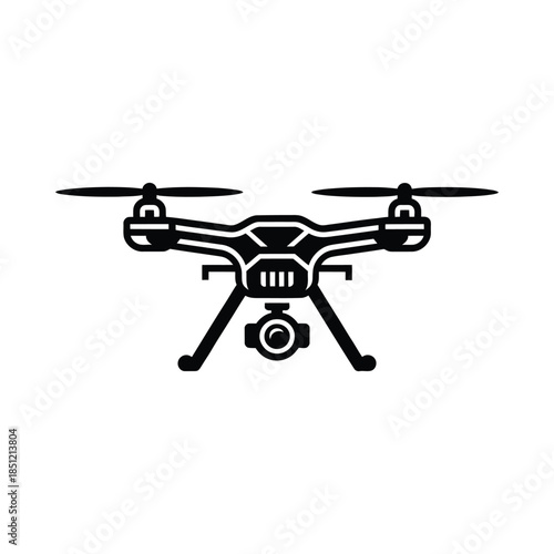 Drone with camera flying high