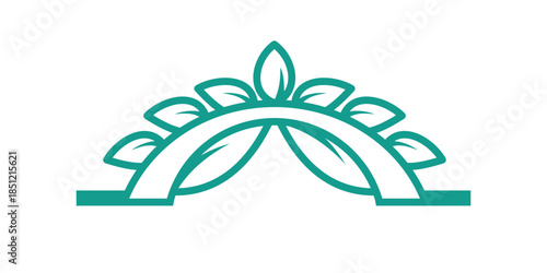 simple bridge leaf logo line