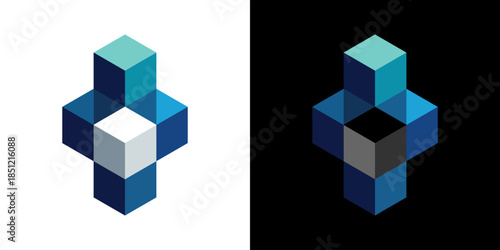 box matrix logo vector illustration