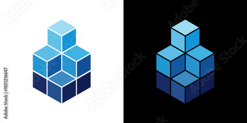 cube arrangement logo. box logo