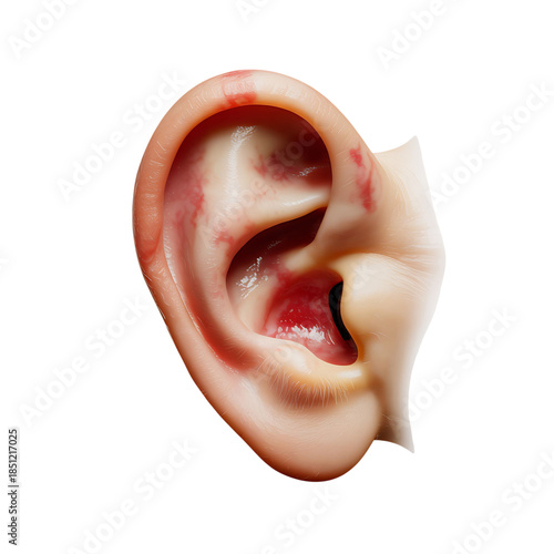 Human ear with Transparent Background