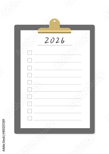 2026年のチェックリストとバインダー - シンプルでおしゃれな目標や計画･Todoのテンプレート