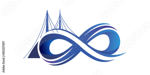 bridge connection and infinity logo