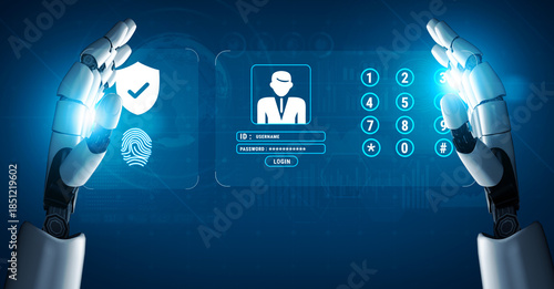 Obraz na plátně An AI based multi factor authentication system for digital security