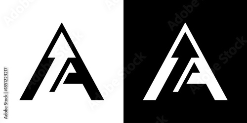 letter A with arrow logo simple
