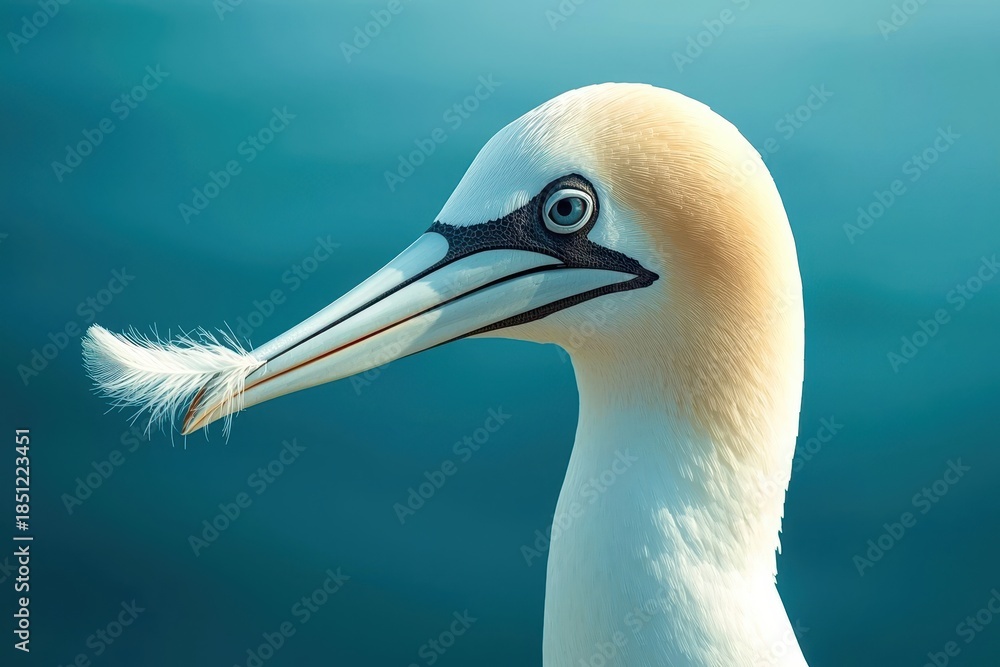 Obraz premium A bird with a feather in its beak