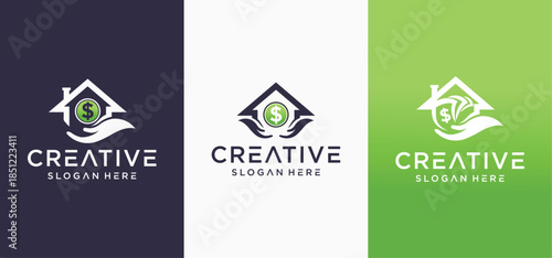 Home seller logo design concept, home buyer logo, residential home seller.