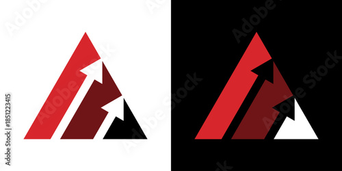 financial growth logo design vector. arrow logo simple