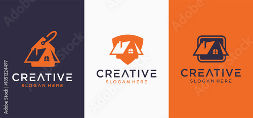 Home seller logo design concept, home buyer logo, residential home seller.