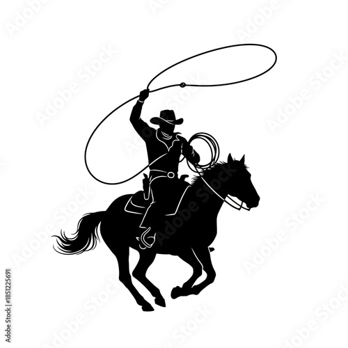 cowboy riding horse