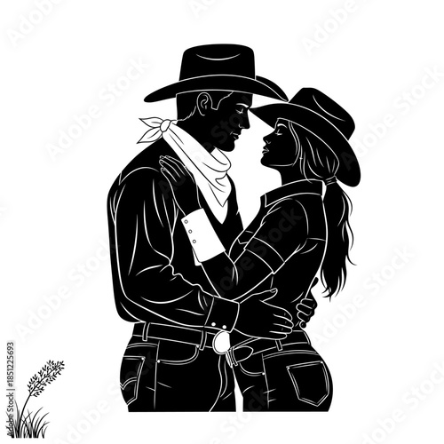 cowboy and his wife