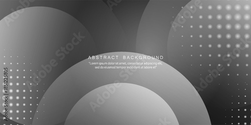 Abstract black gradient background with ambient geometric shapes vector. Blurred soft grey light modern wallpaper for decorative illustration, desktop, cover, contents, books, presentation, etc.