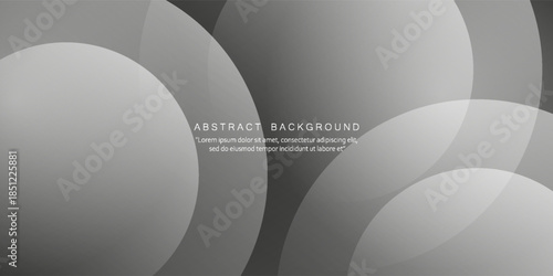Abstract black gradient background with ambient geometric shapes vector. Blurred soft grey light modern wallpaper for decorative illustration, desktop, cover, contents, books, presentation, etc.