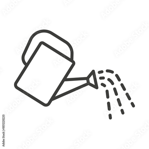 watering can icon line art