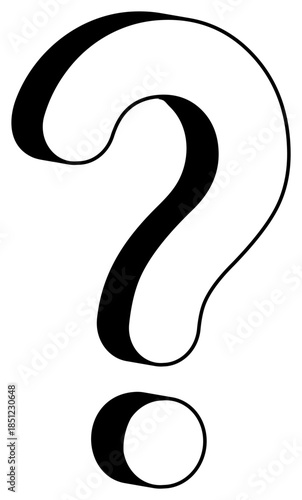 Bold question and exclamation mark symbol for decoration or educational materials, standing out vividly.