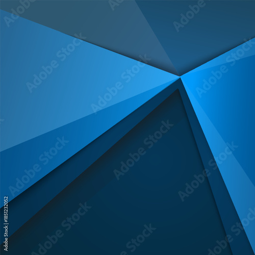 Blue layer background triangle paper overlap with space for artwork design , Vector