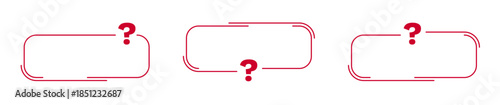 Simple white quiz template featuring bold red question marks, ideal for educational or interactive designs.