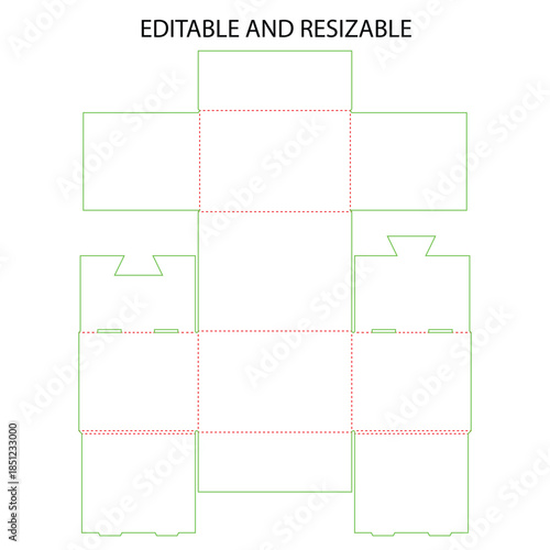 Editable and resizable template for customizable design layout