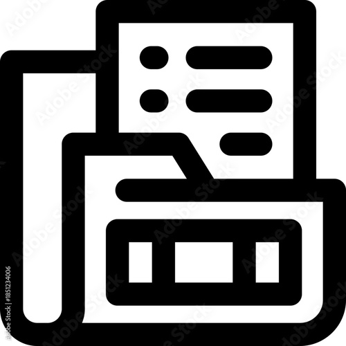 portfolio line icon. Clean and minimalist vector icon for websites, mobile apps, presentations, and logos. Fully scalable and customizable for any project.