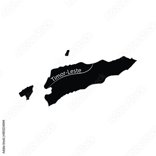 Timor-leste map outline vector illustration country geography graphic
