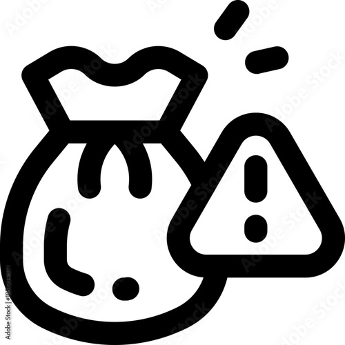 risk line icon. Clean and minimalist vector icon for websites, mobile apps, presentations, and logos. Fully scalable and customizable for any project.