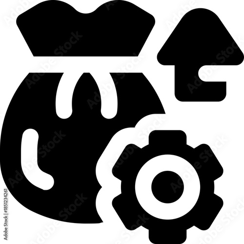 management glyph icon. Strong and solid vector icon for websites, mobile interfaces, presentations, and visual branding. High quality and easy to edit.