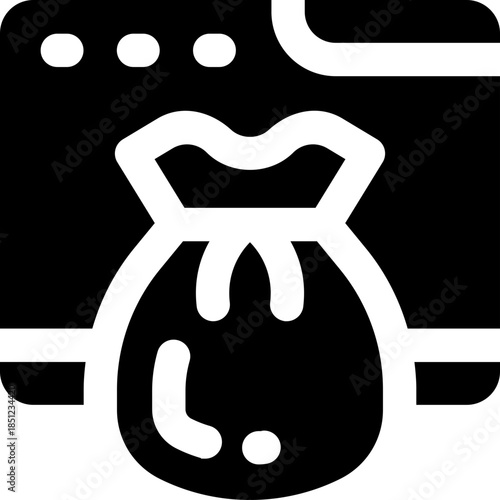 browser glyph icon. Strong and solid vector icon for websites, mobile interfaces, presentations, and visual branding. High quality and easy to edit.