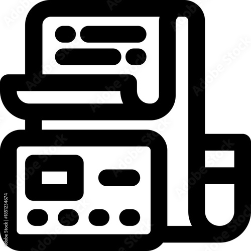 bill line icon. Clean and minimalist vector icon for websites, mobile apps, presentations, and logos. Fully scalable and customizable for any project.