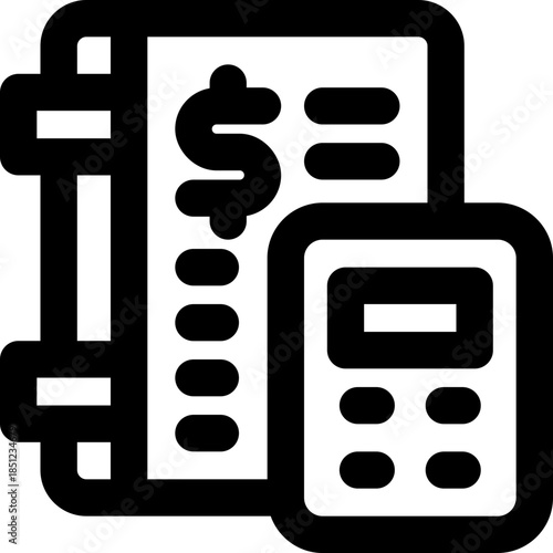 ledger line icon. Clean and minimalist vector icon for websites, mobile apps, presentations, and logos. Fully scalable and customizable for any project.