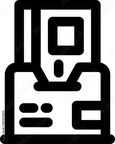 payment line icon. Clean and minimalist vector icon for websites, mobile apps, presentations, and logos. Fully scalable and customizable for any project.