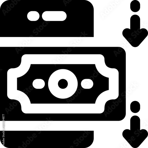 replenishment glyph icon. Strong and solid vector icon for websites, mobile interfaces, presentations, and visual branding. High quality and easy to edit.