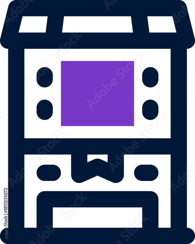 atm machine duotone icon. Sleek and modern vector icon for websites, mobile apps, marketing materials, and corporate design. Fully scalable and ready to use.