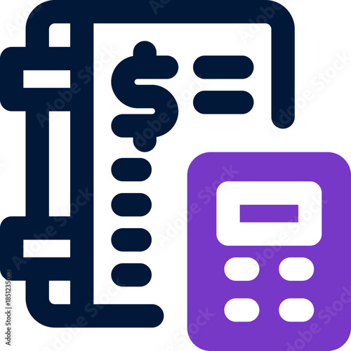 ledger duotone icon. Sleek and modern vector icon for websites, mobile apps, marketing materials, and corporate design. Fully scalable and ready to use.