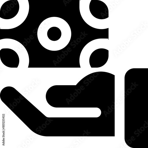 get money glyph icon. Strong and solid vector icon for websites, mobile interfaces, presentations, and visual branding. High quality and easy to edit.