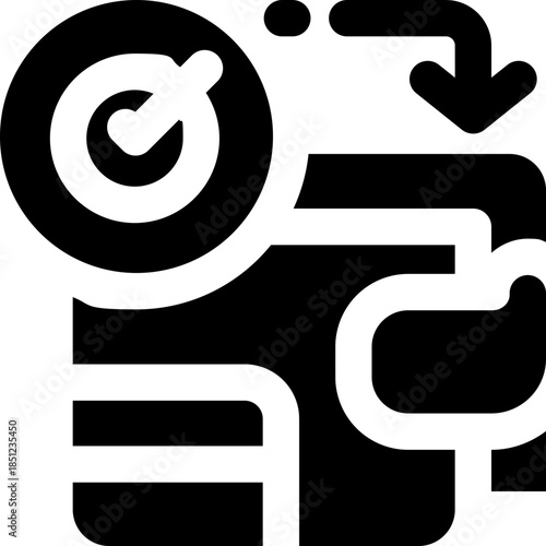 wallet glyph icon. Strong and solid vector icon for websites, mobile interfaces, presentations, and visual branding. High quality and easy to edit.