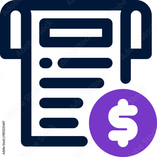 invoice duotone icon. Sleek and modern vector icon for websites, mobile apps, marketing materials, and corporate design. Fully scalable and ready to use.