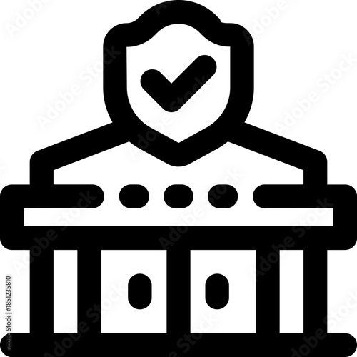 insurance line icon. Clean and minimalist vector icon for websites, mobile apps, presentations, and logos. Fully scalable and customizable for any project.