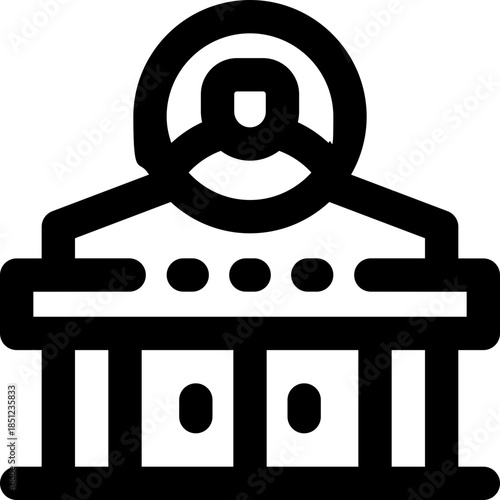 bank account line icon. Clean and minimalist vector icon for websites, mobile apps, presentations, and logos. Fully scalable and customizable for any project.