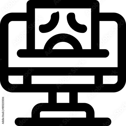 computer line icon. Clean and minimalist vector icon for websites, mobile apps, presentations, and logos. Fully scalable and customizable for any project.