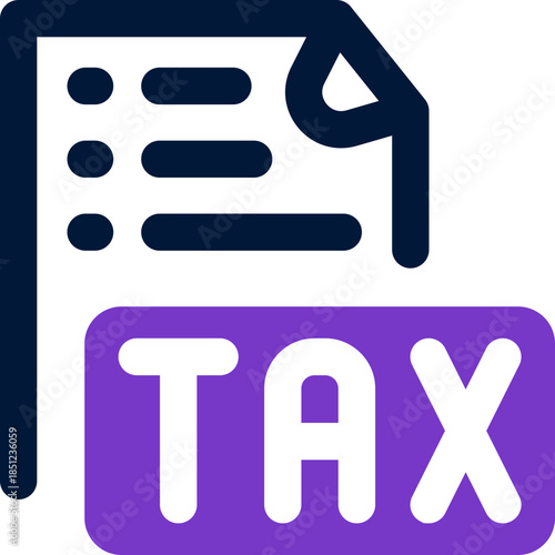tax duotone icon. Sleek and modern vector icon for websites, mobile apps, marketing materials, and corporate design. Fully scalable and ready to use.