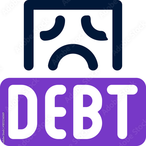 debt duotone icon. Sleek and modern vector icon for websites, mobile apps, marketing materials, and corporate design. Fully scalable and ready to use.
