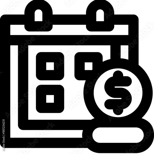 installment line icon. Clean and minimalist vector icon for websites, mobile apps, presentations, and logos. Fully scalable and customizable for any project.