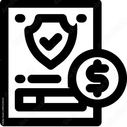 insurance line icon. Clean and minimalist vector icon for websites, mobile apps, presentations, and logos. Fully scalable and customizable for any project.