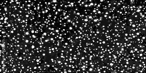 Abstract background of scattered white shapes against a dark black backdrop